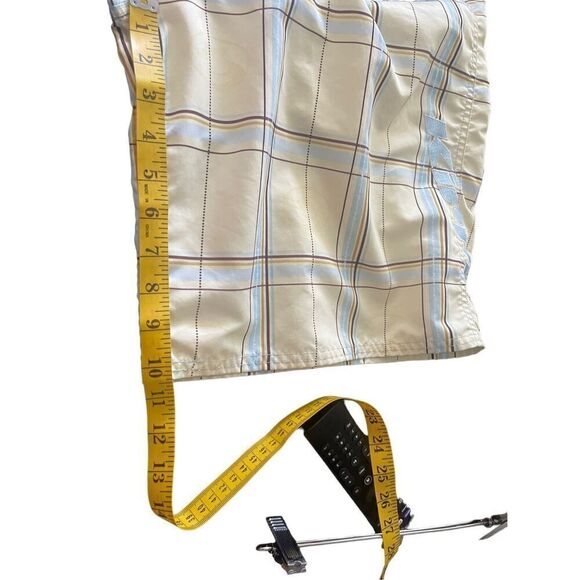 Kirra Mens Yellow Blue Plaid Surfer Board Short Size 36 - Picture 2 of 16